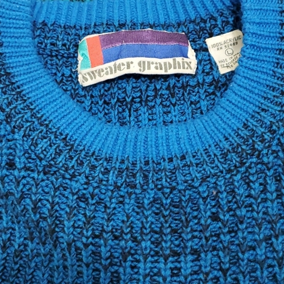 2 Men's Sweater Graphix Sweater size Large - Picture 5 of 8
